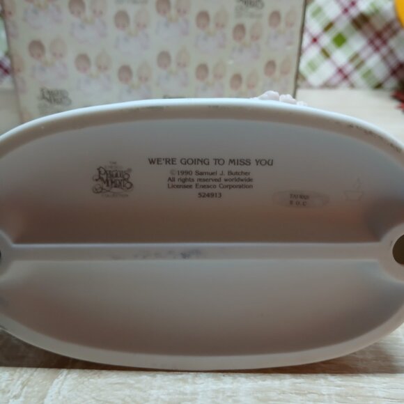 NWT Precious Moments We're Going to Miss You Christmas Holiday Ceramic Figurine - Picture 6 of 16